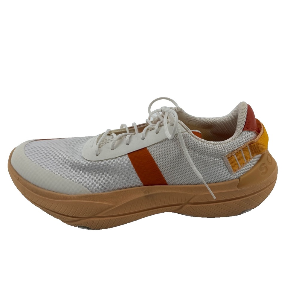 Sorel Kinetic Impact Lace Sneakers Women's Size 9 White Orange Shoes X Prana
